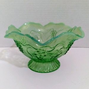 Green Depression Glass Bowl